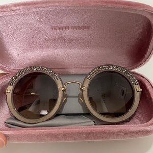 Miu miu glitter sunglasses